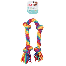 ZOLUX Zabawka dla psa szarpak sznur 4 węzły RAINBOW 78cm