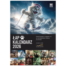 Dolina Noteci x AI Wizards Łap kalendarz 2026 Koty A3