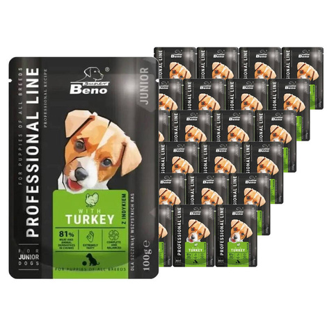 Super Beno Mokra karma dla szczeniąt wszystkich ras z indykiem zestaw 24 x 100 g