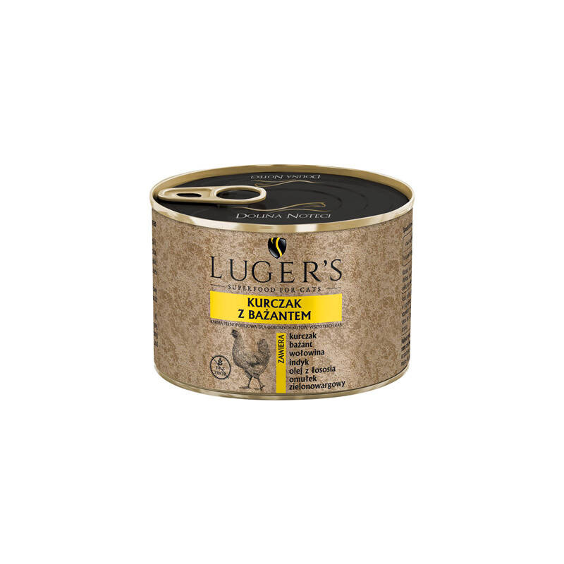 Super Oferta Karma mokra dla kotów Luger’s kurczak z bażantem 185 g