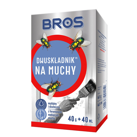 Bros Preparat dwuskładnikowy na muchy 40 g + 40 ml
