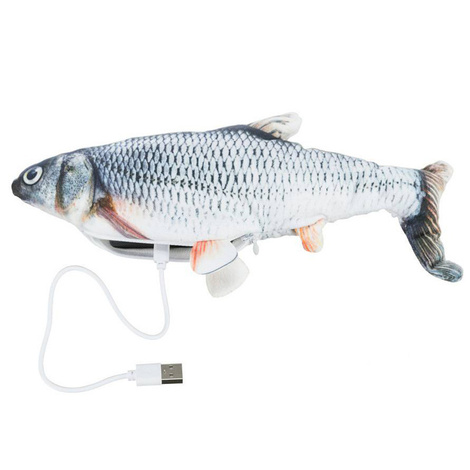Trixie Wriggle fish Zabawka dla kota ryba karp z kocimiętką ładowany USB 30 cm