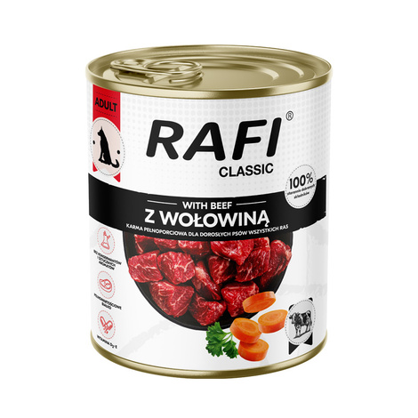 Mokra karma dla psa Rafi Classic z wołowiną 800 g