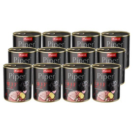 Mokra Karma dla psa Piper Animals z wątróbką wołową i ziemniakiem zestaw 12 x 800 g