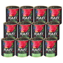 Mokra karma dla psa Rafi z dziczyzną zestaw 12 x 800 g