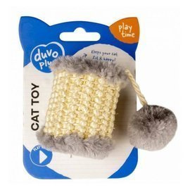 Duvo+ Zabawka dla kota wałek sizalowy z pomponem