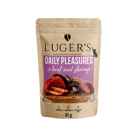 Karma mokra dla kota Luger's Daily Pleasures z wołowiną i krewetkami 85 g
