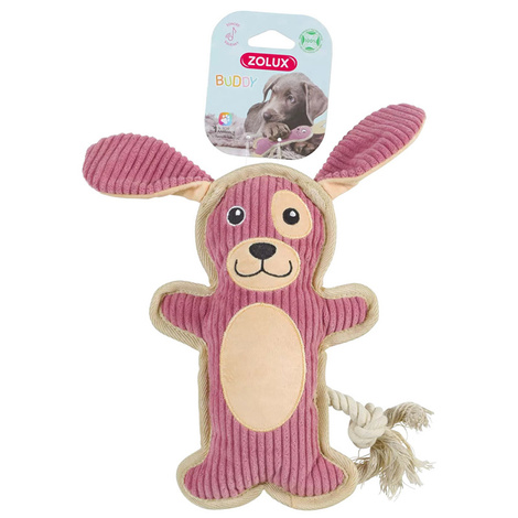 Zolux Zabawka dla psa wytrzymała Pies Buddy różowy 23 cm