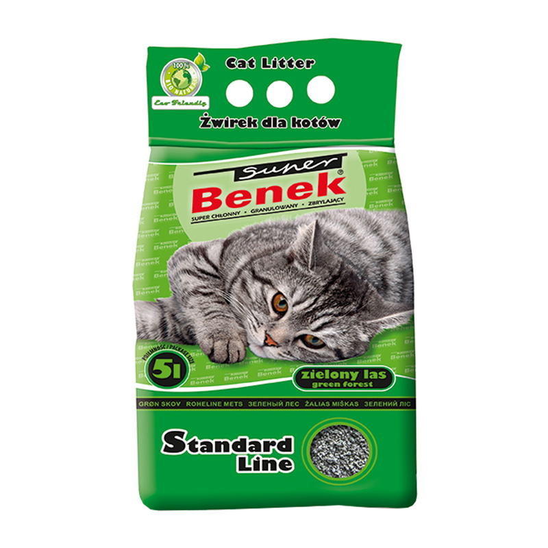 Certech Super Benek Standard Line Żwirek dla kota Zielony Las 5 l