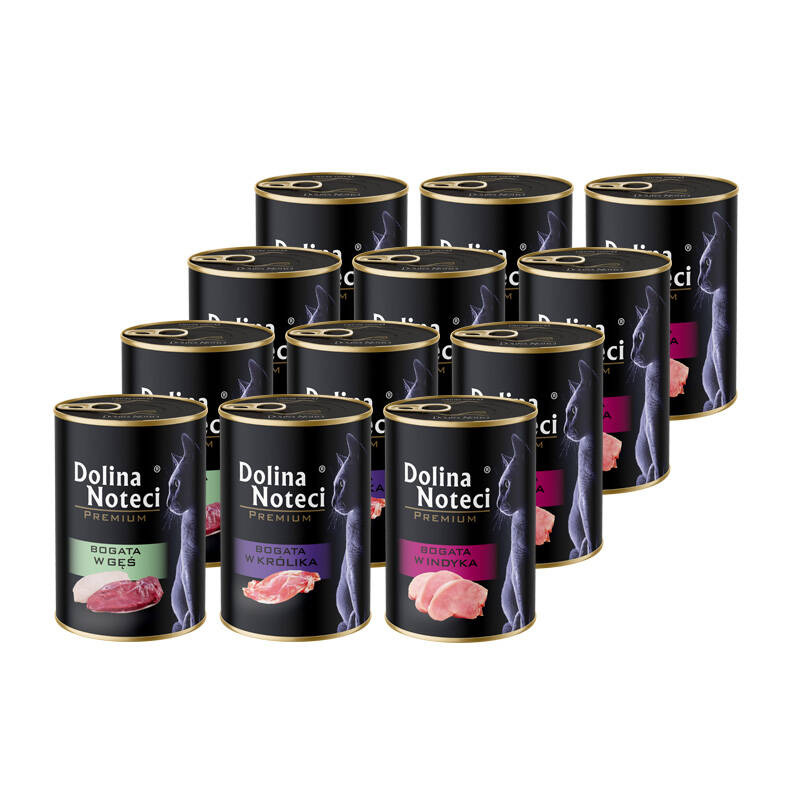 DOLINA NOTECI Premium Kalfsvlees Natvoer Voor Katten - 12 X 400 G