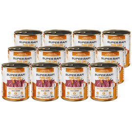 Super Rafi Pure Line Mokra karma dla psa - kaczka z batatami zestaw 12 x 800 g