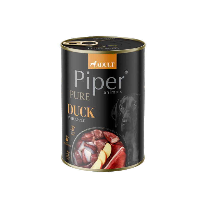Mokra karma dla psa Piper Pure kaczka z jabłkiem dla psa 400 g