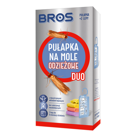 Bros Duo Pułapka na mole odzieżowe + 2 wkłady