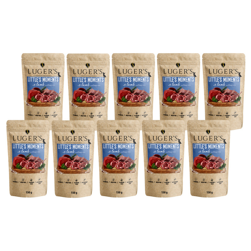 Karma mokra dla psów małych ras Luger's Little's Moments z jagnięciną i ryżem brązowym zestaw 10 x 150 g