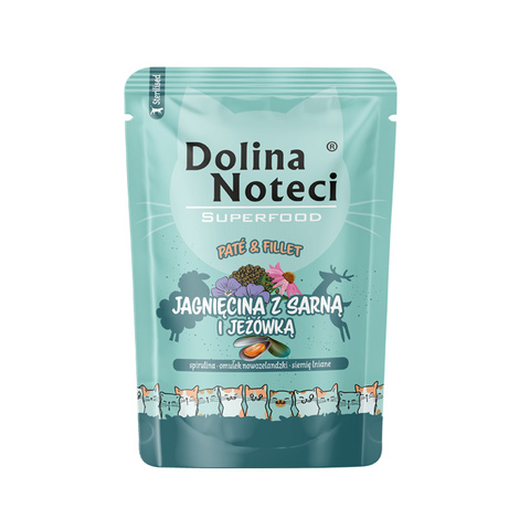 Mokra karma dla kota po sterylizacji jagnięcina z sarną i jeżówką Dolina Noteci Superfood Pasztet & Filet 85 g