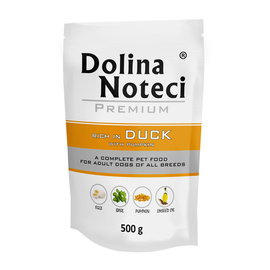 Mokra karma dla psa Dolina Noteci Premium bogata w kaczkę z dynią saszetka 500 g