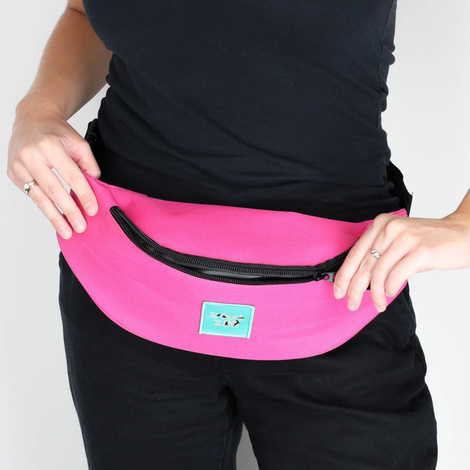 Spółka Zoo Design Pojemna materiałowa torba saszetka nerka Kolor różowy