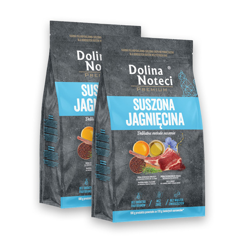 Dolina Noteci Premium Karma suszona dla kota jagnięcina zestaw 2 x 2 kg