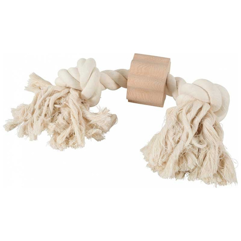 Zolux Wild Giant Zabawka szarpak dla psa sznur z drewnianym krążkiem