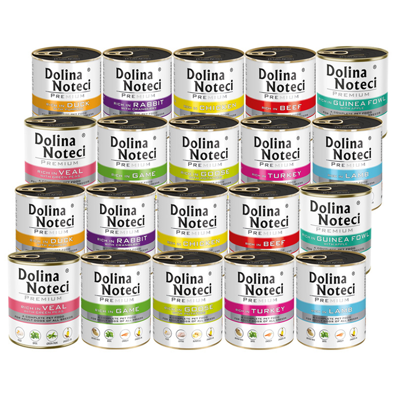 Mokra karma dla psa Dolina Noteci Premium mix smaków bez ryb zestaw 20 x 800 g
