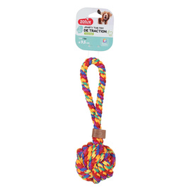 Zolux Zabawka dla psa szarpak piłka sznurkowa Rainbow 9,5 cm