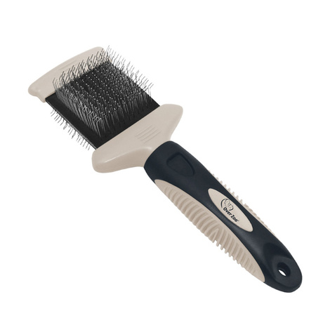 Over Zoo Szczotka dwustronna elastyczna do delikatnej pielęgnacji sierści psa lub kota L