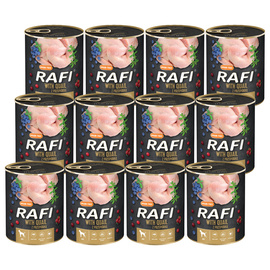 Mokra karma dla psa Rafi z przepiórką zestaw 12 x 800 g