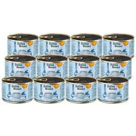 Mokra karma dla kota jagnięcina z królikiem i nagietkiem Dolina Noteci Superfood Pasztet & Filet zestaw 12 x 185 g