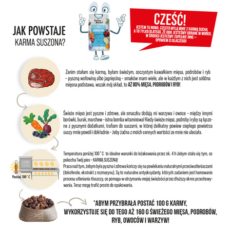 Karma suszona dla psa Dolina Noteci Premium junior królik zestaw 2 x 4 kg