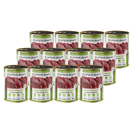 Super Rafi Mokra karma dla psa z jeleniem i sercami z kaczki zestaw 12 x 400 g