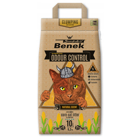Super Benek Odour Control Natural Kukurydziany żwirek dla kotów 10 l