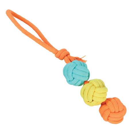 ZOLUX Zabawka dla psa – szarpak 3 piłki sznurkowe TWIST 42 cm