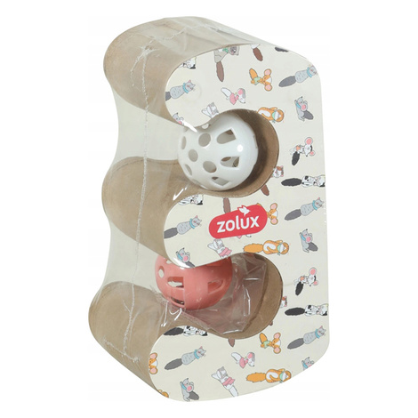 ZOLUX Drapka dla kota składana CHATOUILLE podwójna z piłkami i kocimiętką