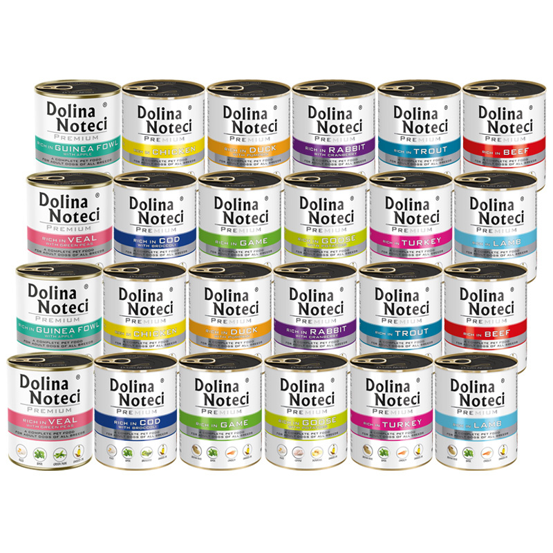 Mokra karma dla psa Dolina Noteci Premium Mix smaków 24 x 800 g