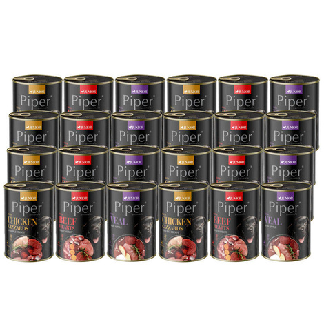 Piper Animals Junior Mokra karma dla psa mix smaków 24 x 400 g