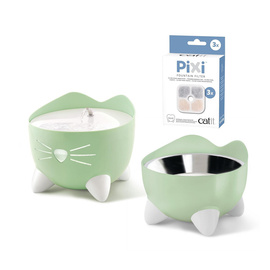 Pixi Fountain Combo Zestaw poidło dla kota 2,5 l zielone + miska + opakowanie filtrów CH-7216 gratis