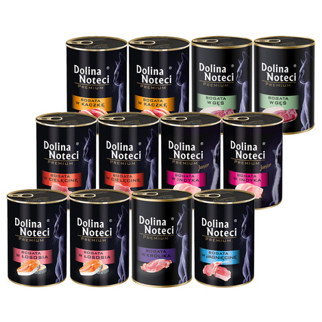Mokra karma dla kota Dolina Noteci Premium Mix 7 smaków 12 x 400 g