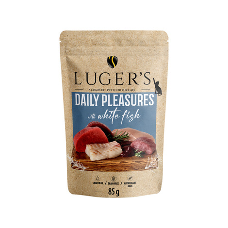 Karma mokra dla kota Luger's Daily Pleasures z białą rybą 85 g