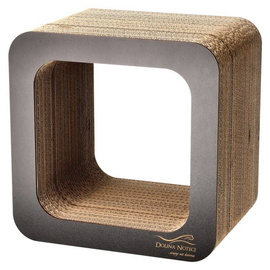 ECO drapak dla kota tunel z drewnianym frontem 