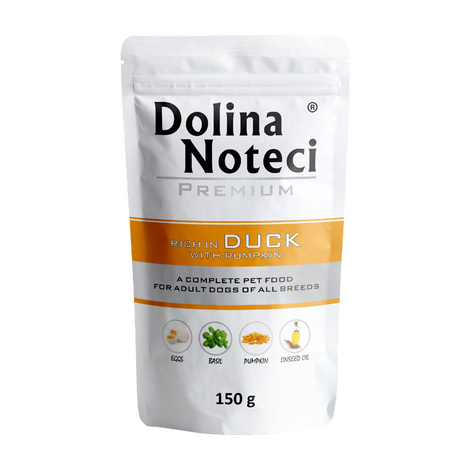 Mokra karma dla psa Dolina Noteci Premium bogata w kaczkę z dynią saszetka 150 g