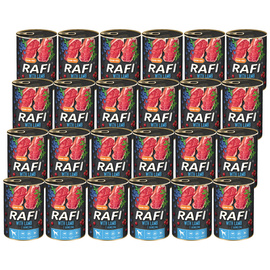 Mokra karma dla psa Rafi z jagnięciną zestaw 24 x 400 g