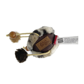 Piłka z ekoskóry i ekofutra - zabawka dla kota 