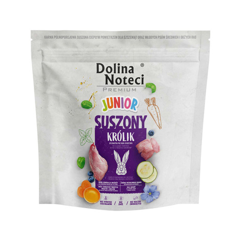 Karma suszona dla psa Dolina Noteci Premium junior królik 1 kg