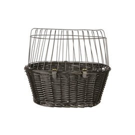 Trixie kosz wiklinowy do roweru czarny 50 × 41 × 35 cm 
