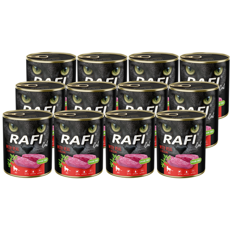 Rafi Cat Mokra karma dla kota z cielęciną zestaw 12 x 800 g