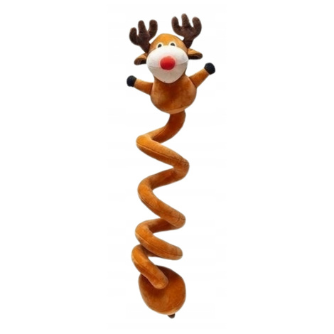 Zabawka świąteczna dla psa Beeztees Renifer pluszowy spirala 32 cm