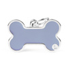 Zawieszka Adresówka Identyfikator z grawerem dla psa i kota kość liliowa z obramówką XL