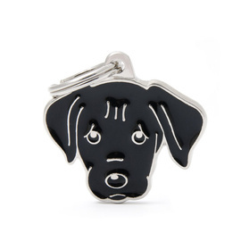 Zawieszka Adresówka Identyfikator z grawerem dla psa Labrador Black