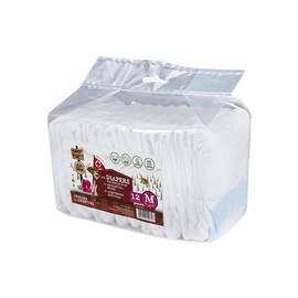 Pieluchy dla suczek, M, obwód pasa 32-48 cm, 12 szt.