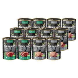 Karma mokra dla kotów sterylizowanych Super Rafi Cat mix smaków zestaw 12 x 400 g